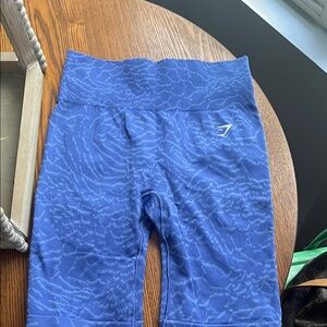 Gymshark Blue Athletic Shorts High-Rise Moisture-Wicking